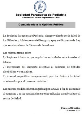 Comunicado a la Opinión Pública