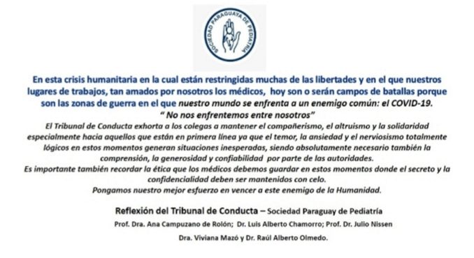 Reflexión del Tribunal de Conducta de la SPP