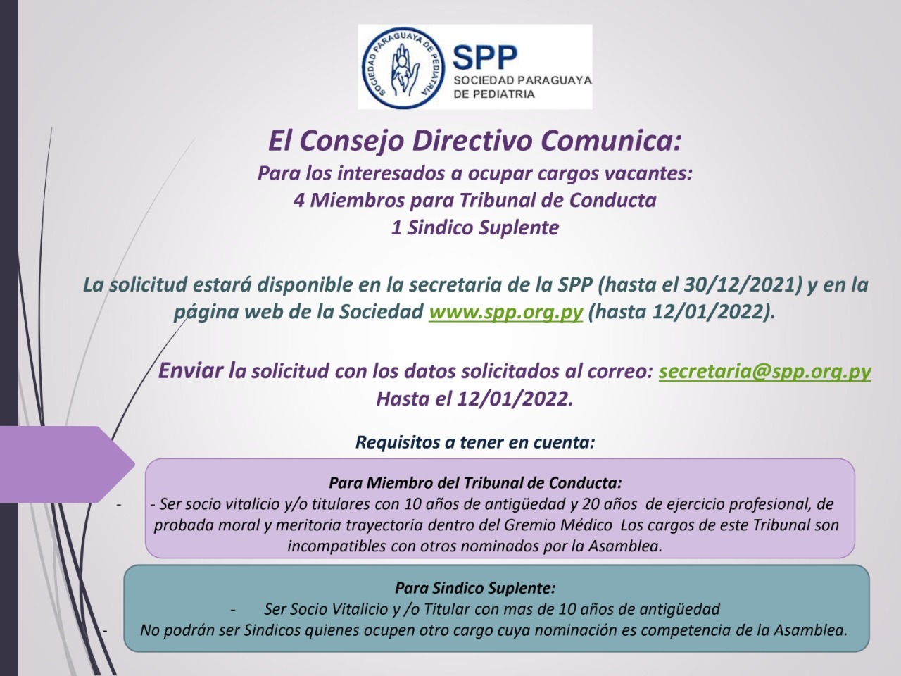 Comunicado de la SPP