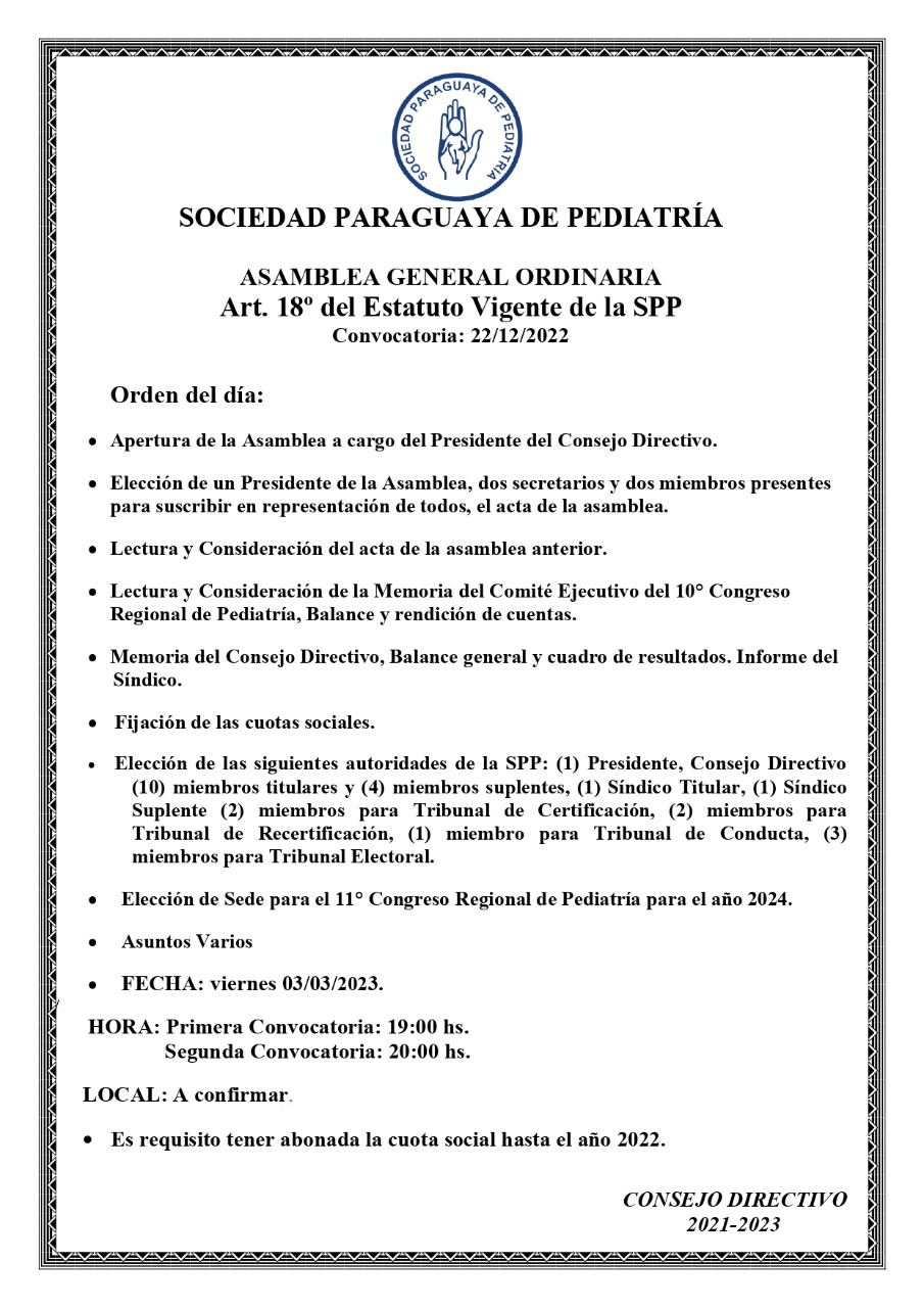Asamblea General Ordinaria