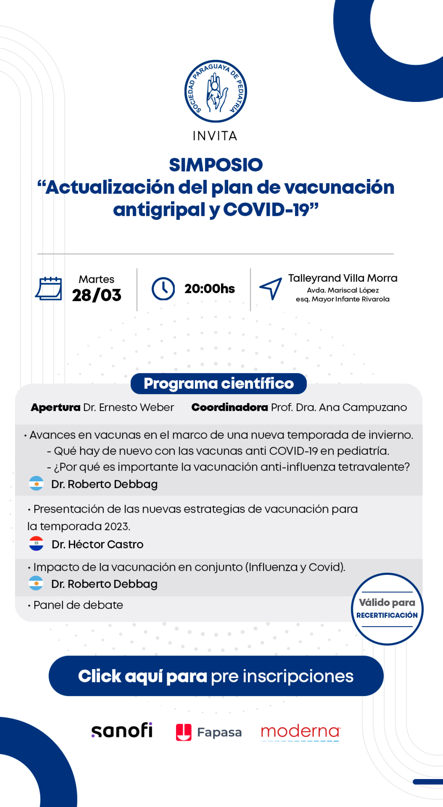 SIMPOSIO «Actualización del plan de Vacunación antigripal y COVID -19»