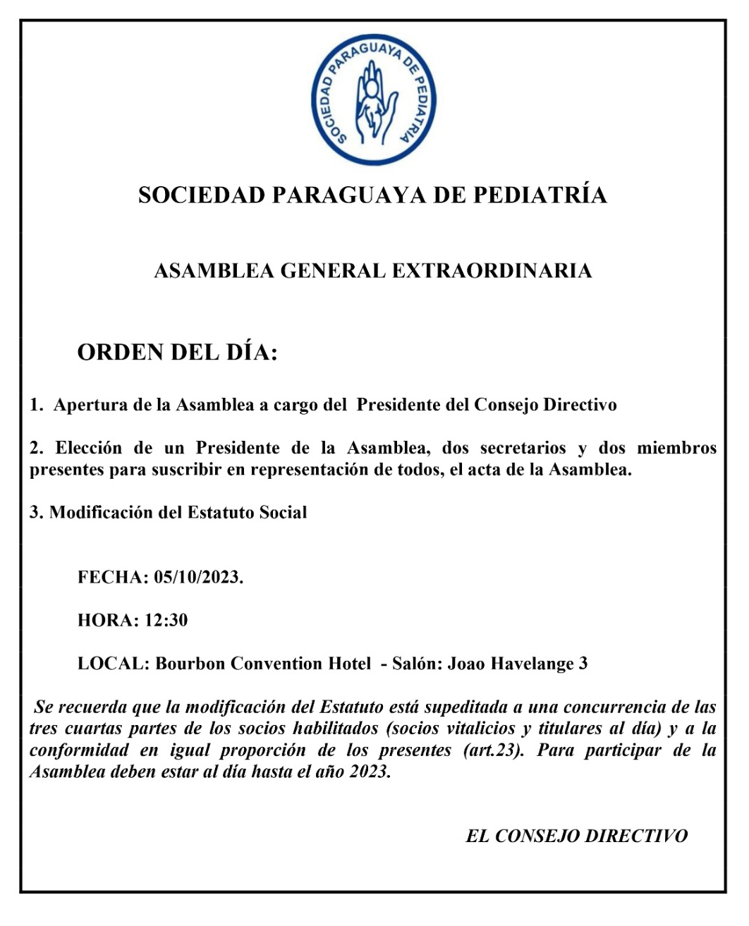 Asamblea General Extraordinaria
