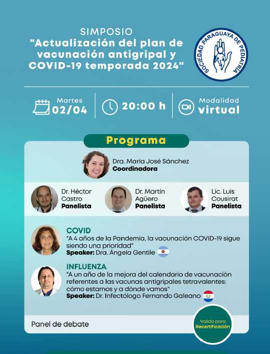 Simposio: Actualización del plan de vacunación antigripal y COVID-19 Temporada 2024