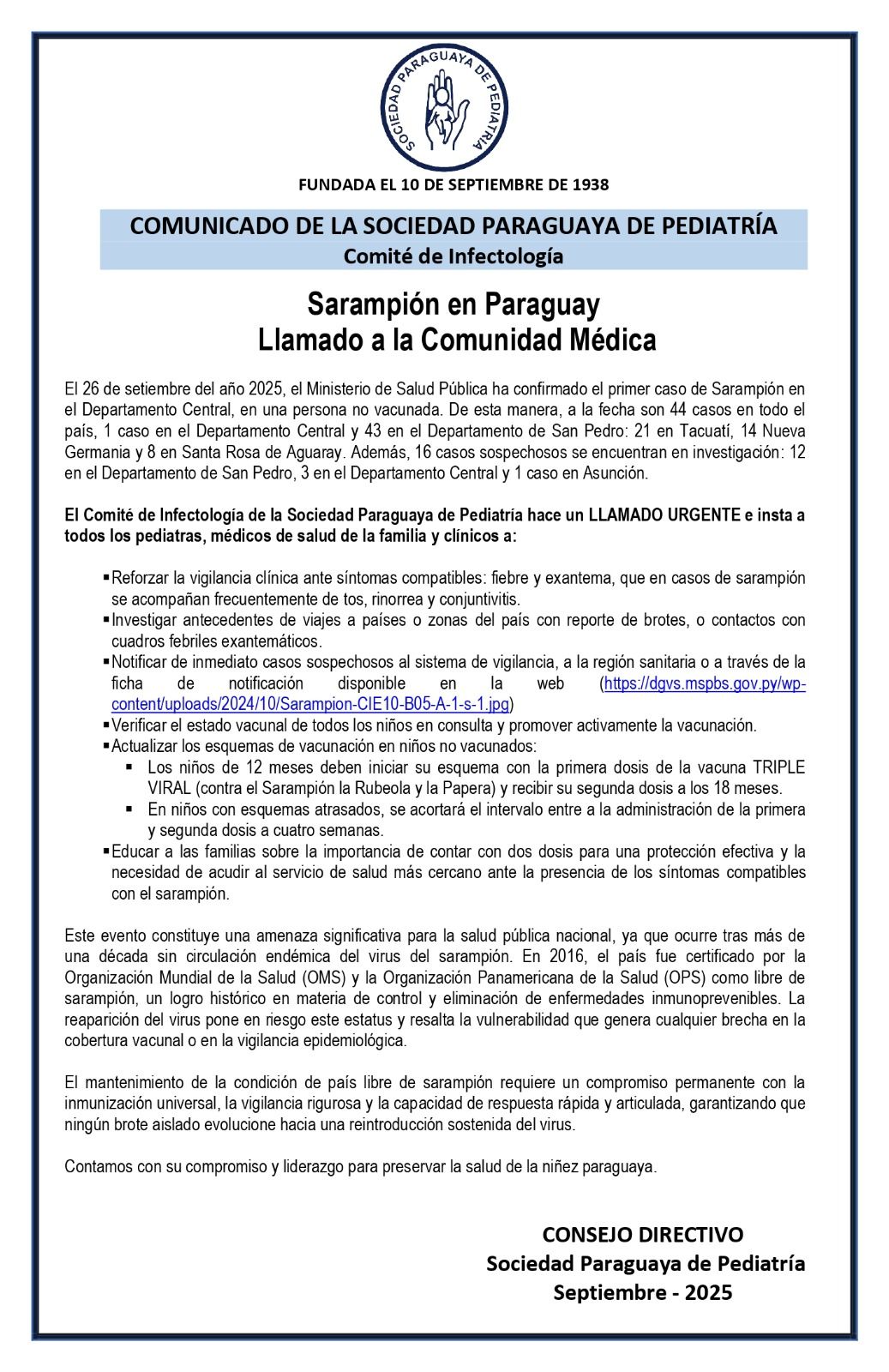 Comunicado para Médicos