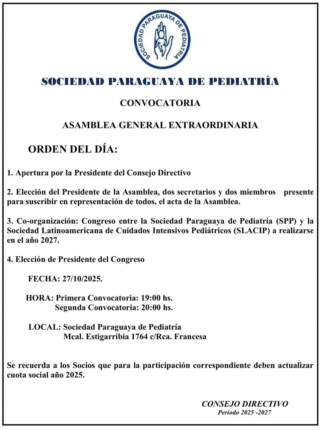 CONVOCATORIA